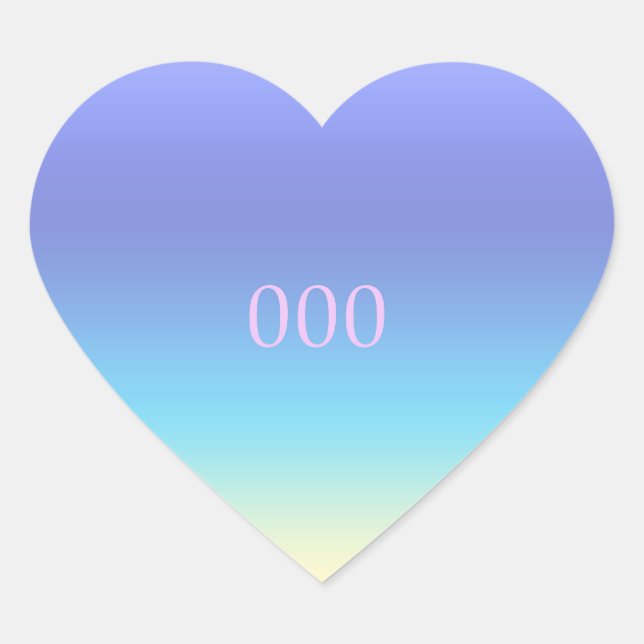 Sticker Cœur Angel Numéro 000 - Nouvelles opportunités Gradient (Devant)