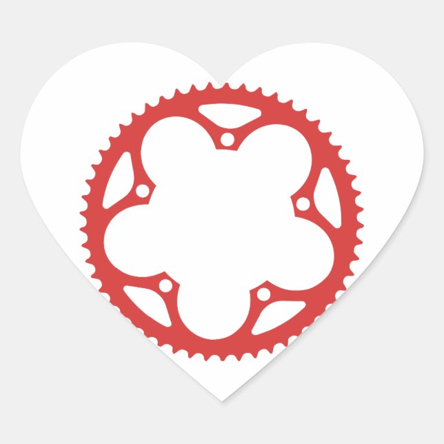Sticker Cœur Anneau de chaîne (Devant)