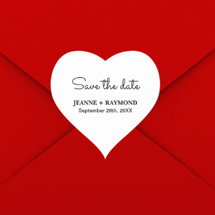 Sticker Cœur Annonce de mariage romantique et épurée pour sauve