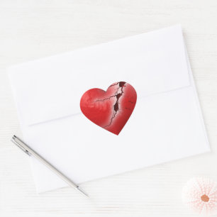 Sticker Cœur Anti-Saint-Valentin Cœur Brisé 