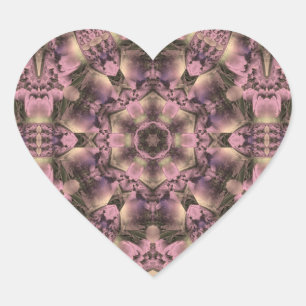 Sticker Cœur Antiquité rose victorienne