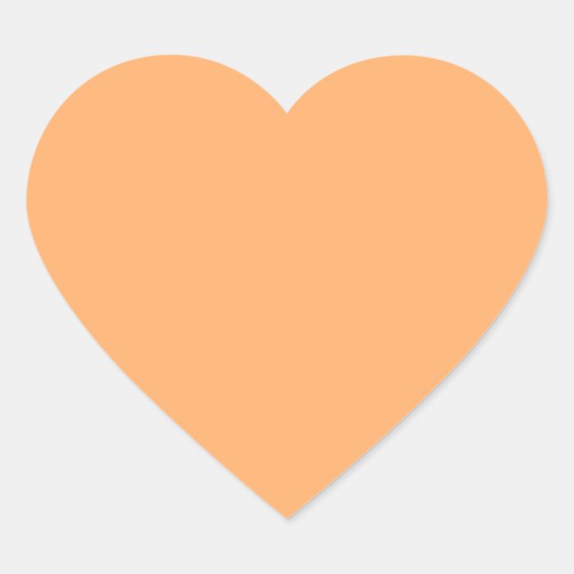 Sticker Cœur Apricot (couleur solide) (Devant)