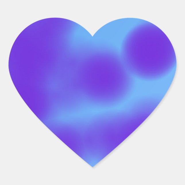 Sticker Cœur aqua (Devant)