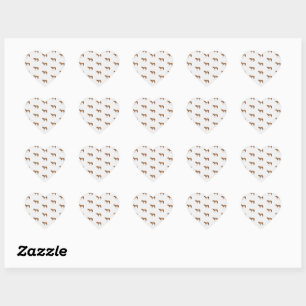Sticker Cœur Aquarelle équestre Paint Horse américain