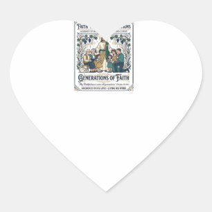 Sticker Cœur Arbre Généalogique de Jésus Chemise Foi Basée Desi