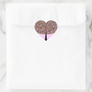 Sticker Cœur Arbre Jelly Bean