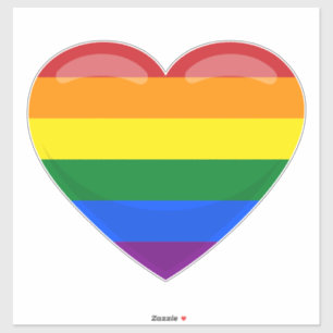 Sticker Coeur arc-en-ciel
