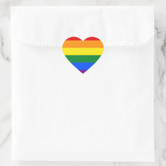 Sticker Cœur Arc-en-ciel LGBT Pride
