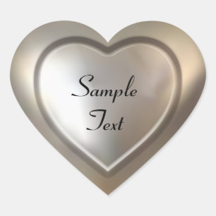 Sticker Cœur Argent brillant