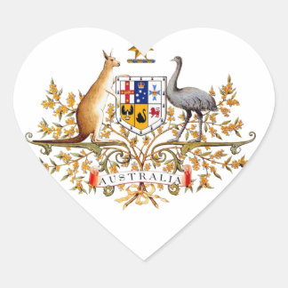 Sticker Cœur armoiries de l'australie
