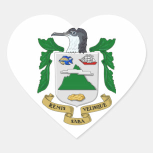 Sticker Cœur Armoiries de Saba