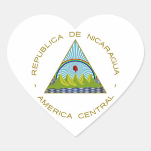 Sticker Cœur Armoiries du Nicaragua