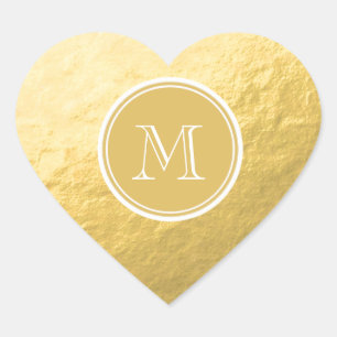 Sticker Cœur Arrière - plan de monogramme  d'huile glamour Mari