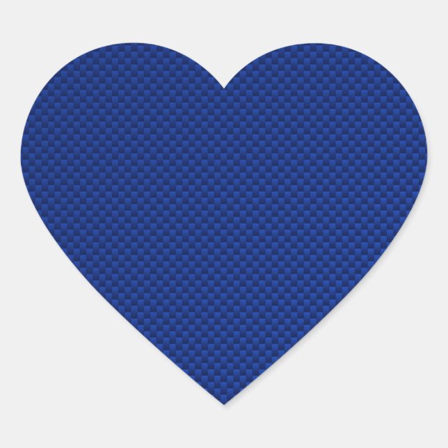 Sticker Cœur Arrière - plan d'impression Accent Blue Carbon (Devant)