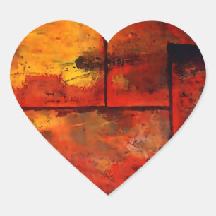 Sticker Cœur Art Abstrait