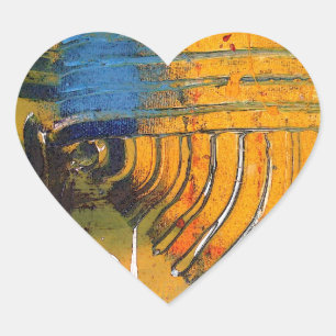 Sticker Cœur Art Abstrait
