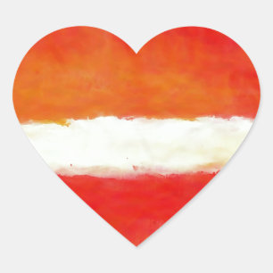 Sticker Cœur Art Abstrait moderne - Style Rothko