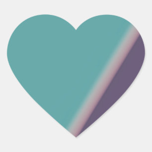 Sticker Cœur Art Abstrait Turquoise violet
