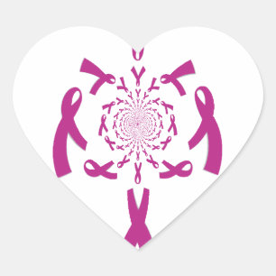 Sticker Cœur Art de sensibilisation au cancer du sein Imprimer