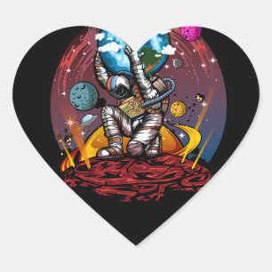 Sticker Cœur Atlas Space Man