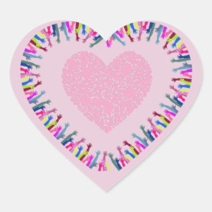 Sticker Cœur Atteindre pour l'amour