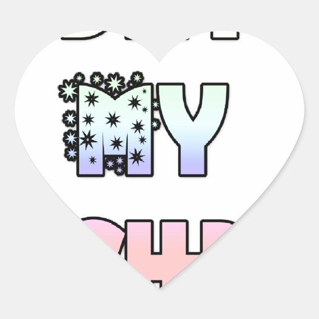 Sticker Cœur Aujourd'hui est mon art d'anniversaire (Devant)