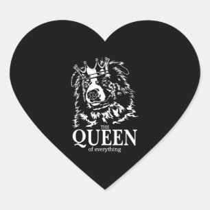 Sticker Cœur Australian Shepherd Queen Tout maman chien
