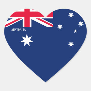 Sticker Cœur Australie Drapeau patriotique