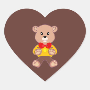 Sticker Cœur Auteur K.E.C. Teddy Bear