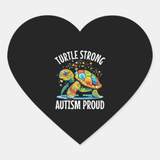 Sticker Cœur Autism Turtle Autistic Puzzle Sensibilisation sur