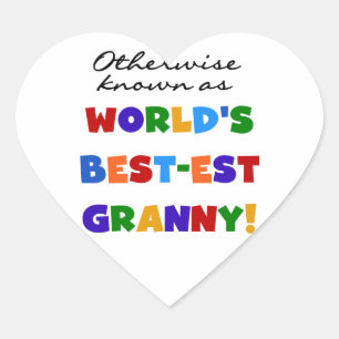 Sticker Cœur Autrement connu comme le meilleur cadeau de mamie