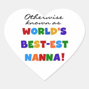 Sticker Cœur Autrement connu comme le meilleur cadeau de Nanna