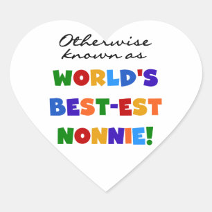 Sticker Cœur Autrement connu comme le meilleur cadeau de Nonnie