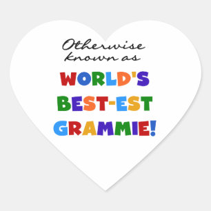 Sticker Cœur Autrement connu comme le meilleur cadeau Grammie