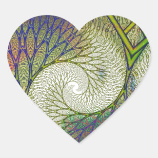 Sticker Cœur Autumn Fractal Tree