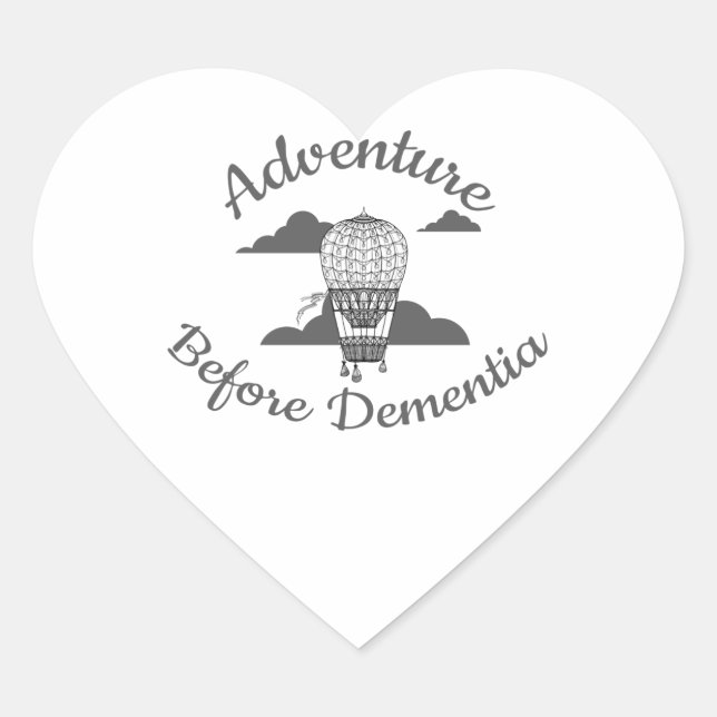Sticker Cœur Aventure avant la démence (Devant)