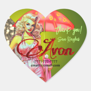 Sticker Cœur Avon Représentant Merci