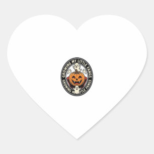 Sticker Cœur Badge de citrouille de vampire faisant pousser mes