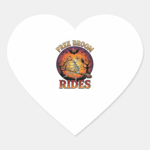Sticker Cœur Balais Gratuits Promenades Halloween Squelette Cit