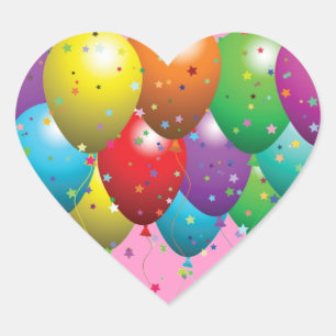 STICKER CŒUR BALLONS GONFLABLES