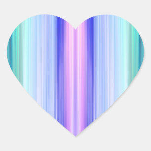 Sticker Cœur Bandes de couleurs verticales