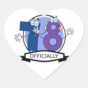 Sticker Cœur Bannière d'anniversaire officielle 78