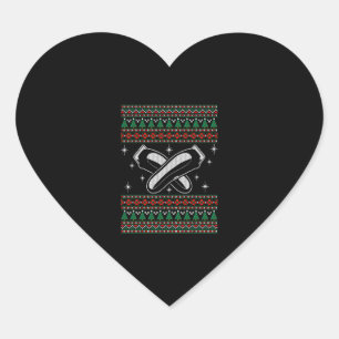 Sticker Cœur Barber Ugly Christmas Sweater Xmas