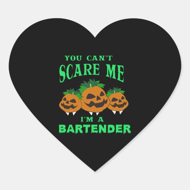 Sticker Cœur Bartender Halloween (Devant)
