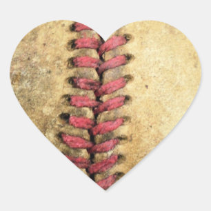 Sticker Cœur Baseball vintage