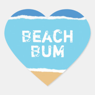Sticker Cœur Beach Bum