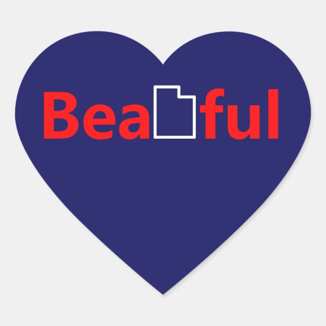 Sticker Cœur Beautiful (Devant)