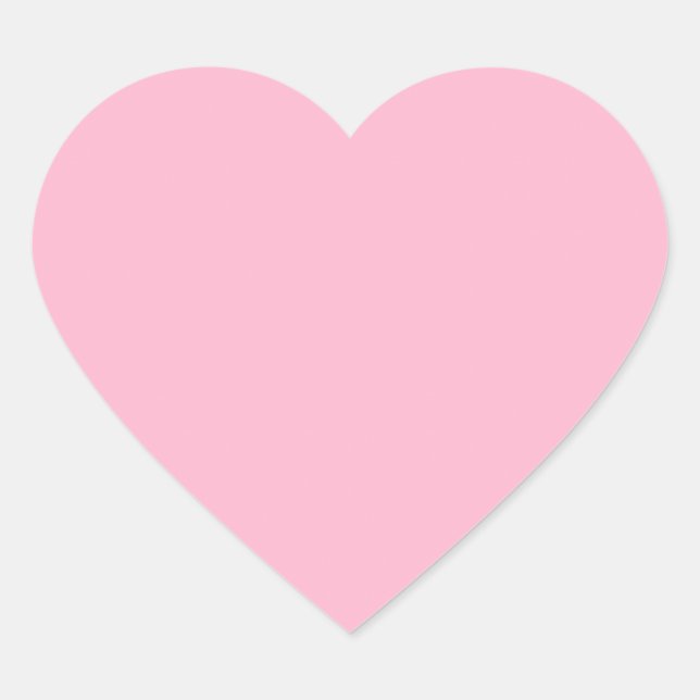 Sticker Cœur Bébé rose couleur solide (Devant)