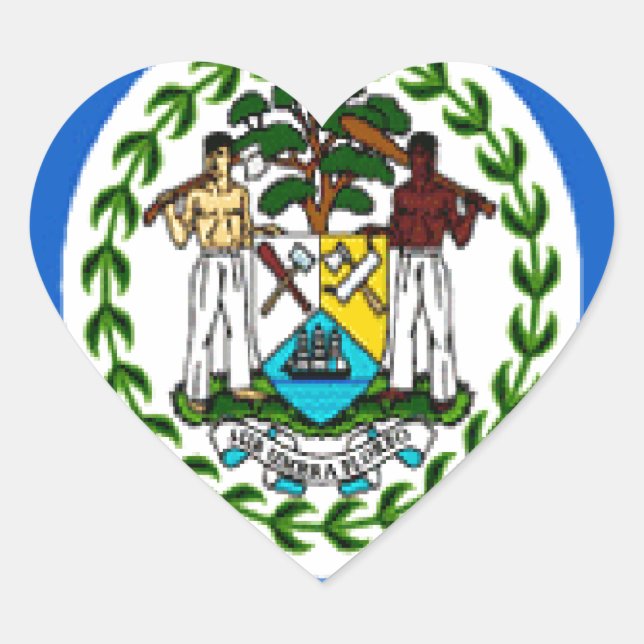 Sticker Cœur Belize (Devant)