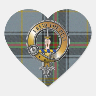 Sticker Cœur Bell Tartan & Badge